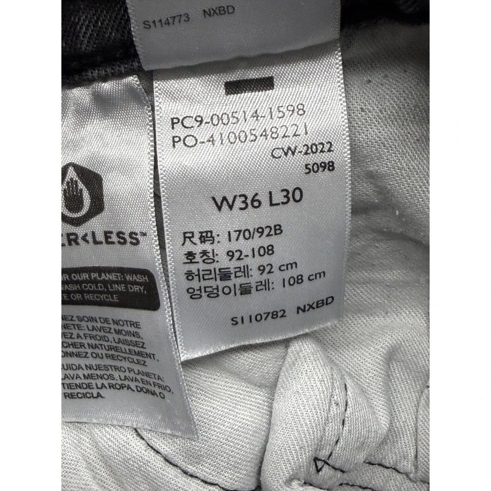 Levis 514 Jeans Mens Measured 37x29 Gray Charcoal Wash‎ Straight Regular Fit